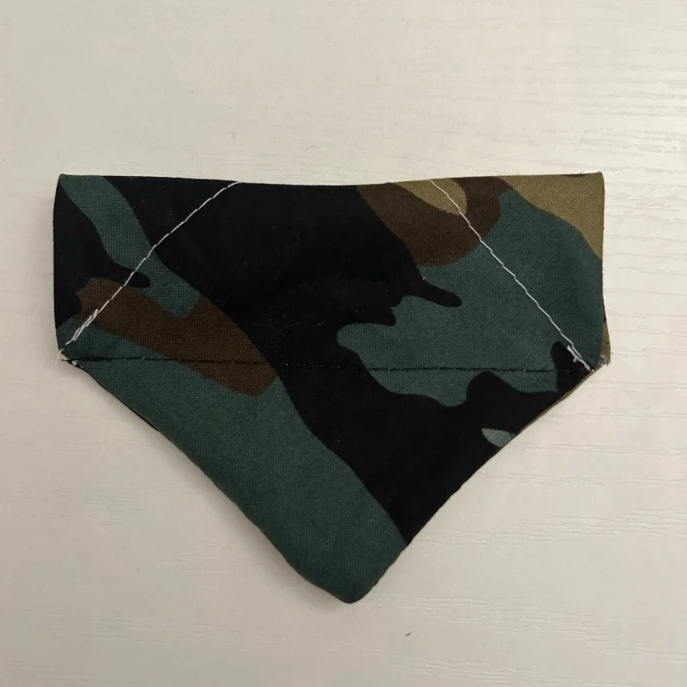Green camo dog bandana